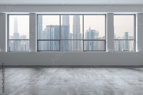 Canvas Print Downtown Kuala Lumpur City Skyline Buildings from High Rise Window