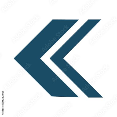 High quality dark blue flat arrow icon on white background. Isolated illustration. 