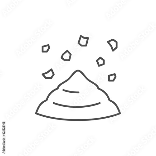 Salt pile line outline icon