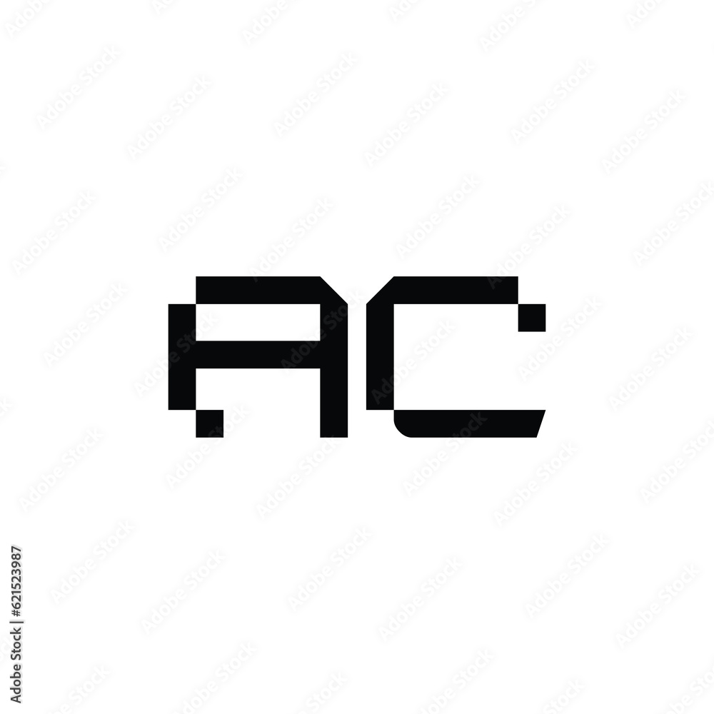 AC monogram logo design letter text name symbol monochrome logotype alphabet character simple logo AC monogram logo design letter text name symbol monochrome logotype alphabet character simple logo