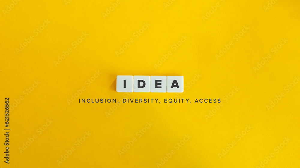 Inclusion, Diversity, Equity, Access (IDEA) Acronym and Concept Image.  - obrazy, fototapety, plakaty 