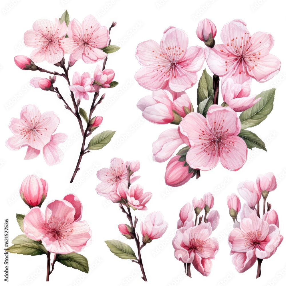 watercolor sakura flowers watercolor sakura flowers