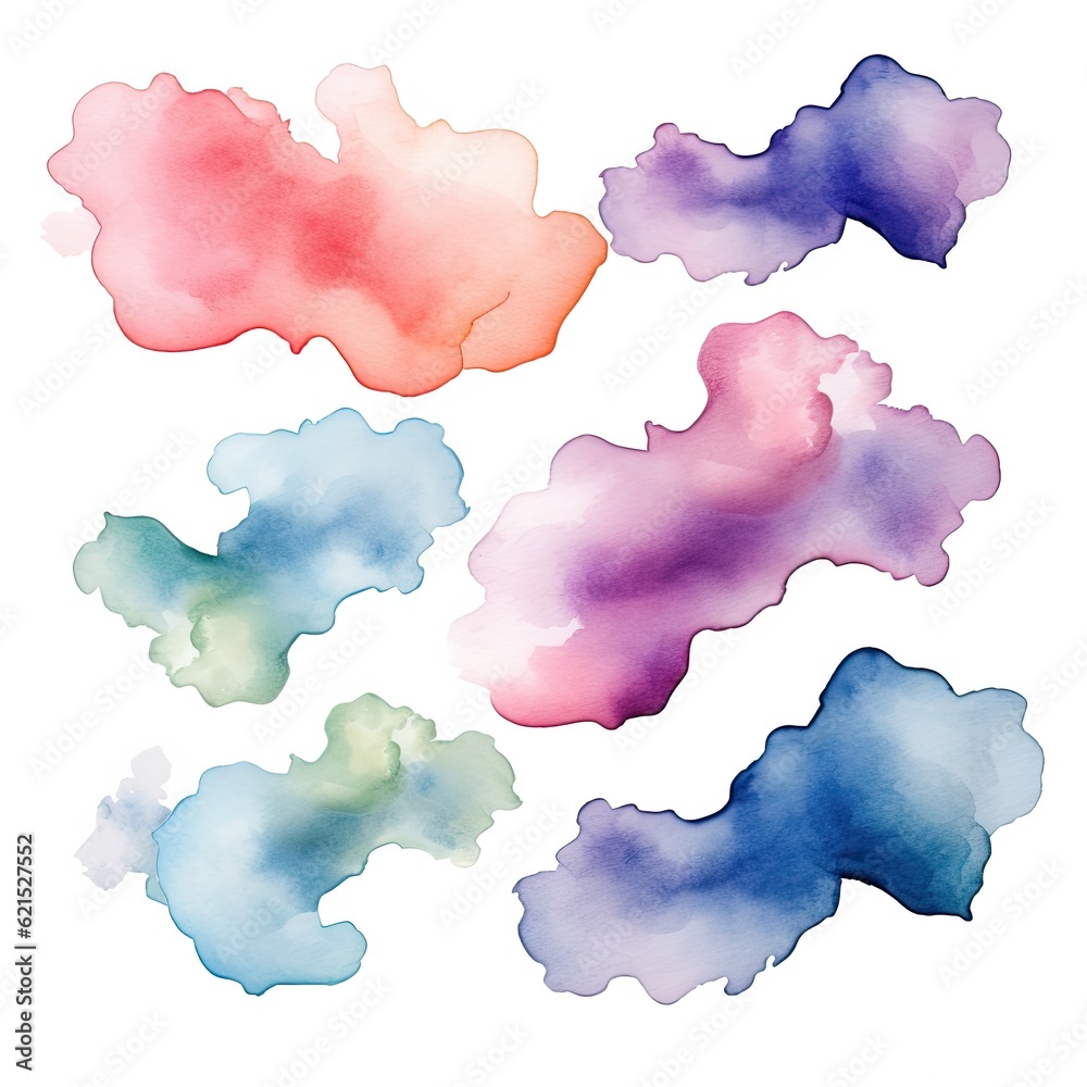  abstract watercolor shapes elements
