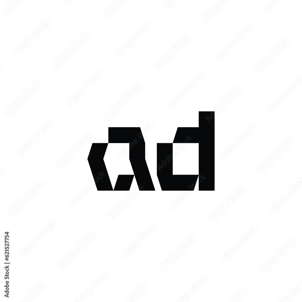 AD monogram logo design letter text name symbol monochrome logotype alphabet character simple logo AD monogram logo design letter text name symbol monochrome logotype alphabet character simple logo