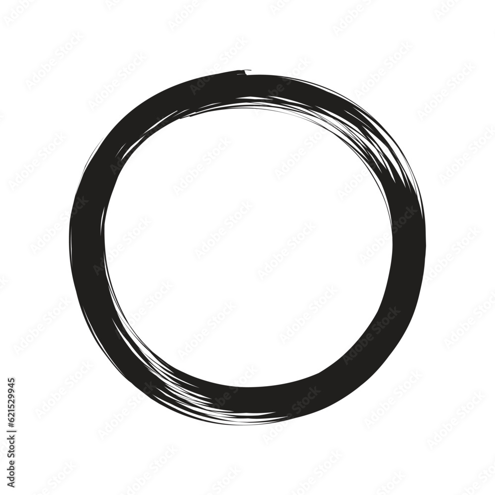 black paint brush hand stroke