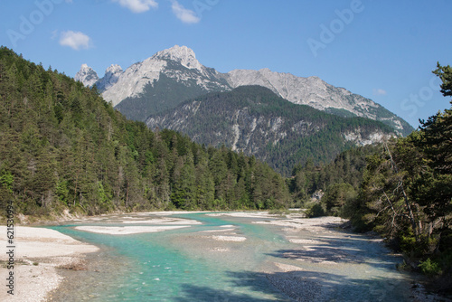 Die Isar kurz nach den Quellen in Tirol