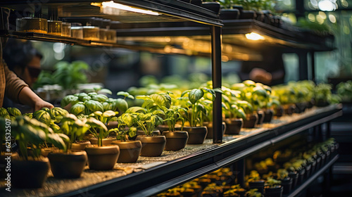 Hydroponics farm background, technologies