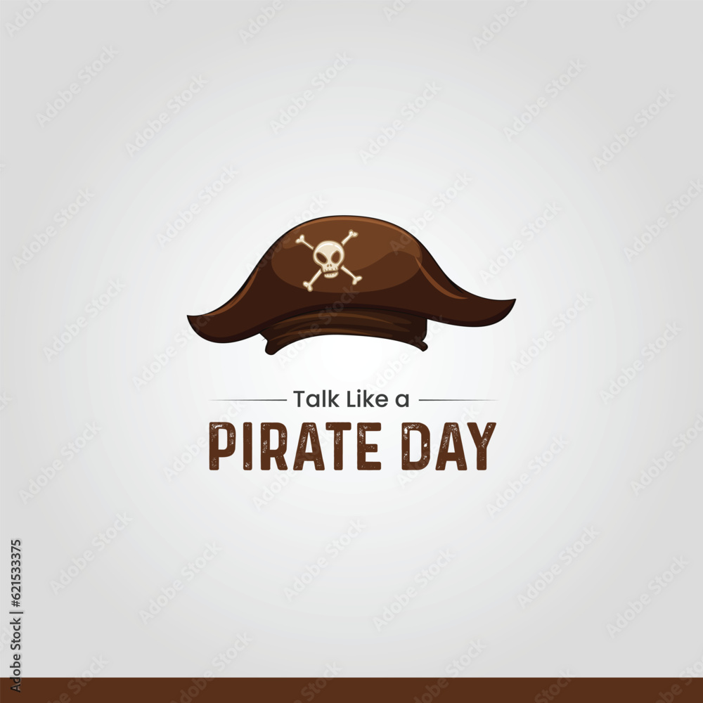 talk like a pirate day. Pirate day creative concept vector illustration. talk like a pirate day. Pirate day creative concept vector illustration.