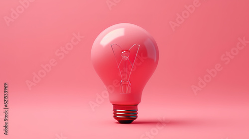 Idea concept with light bulb. Generative Ai