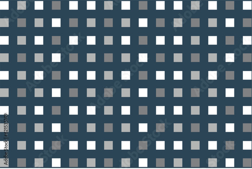 Abstract pattern with squares on blue background. Vector illustration.
