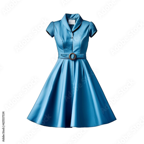 Blue dress isolated on transparent background