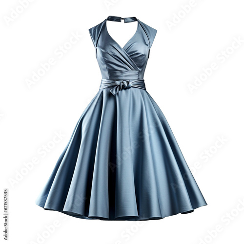Blue dress isolated on transparent background