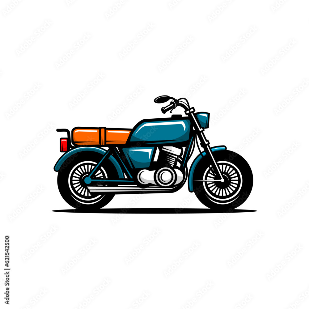 motorcycle vector, biker community vector on white background	
