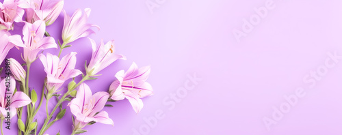 beautiful spring flowers on paper background. Generative AI