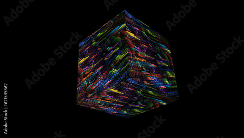 Quantum computer core abstract futuristic technology digital layer dimension holographic