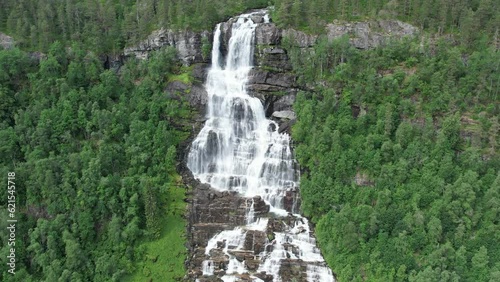 Tvindefossen waterfall, Tvinde near Voss, Hordaland, Norway, Scandinavia  photo