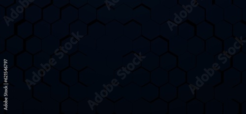 Wallpaper Mural Abstract black background geometric pattern wall 3d render Torontodigital.ca