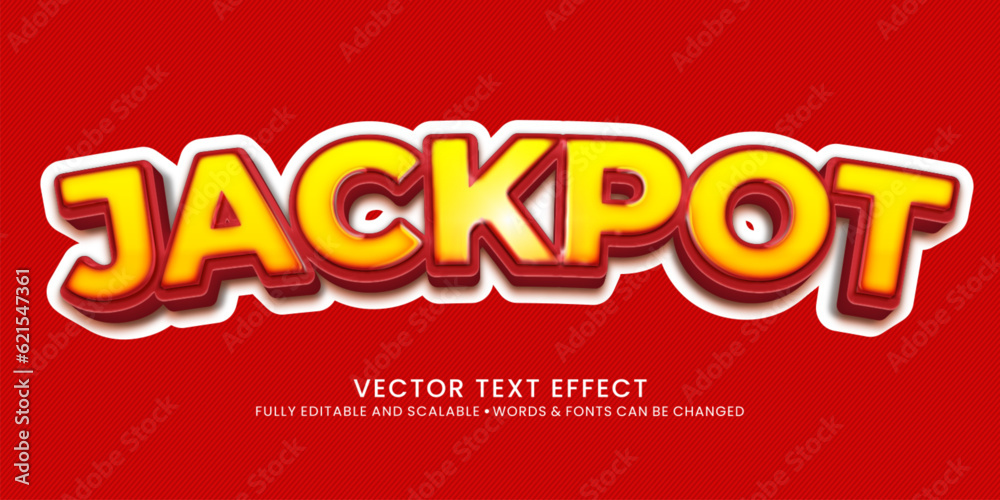 Jackpot 3d style text effect