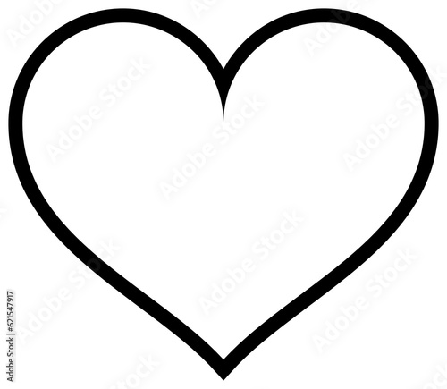 Heart iccon outline. Love symbol.