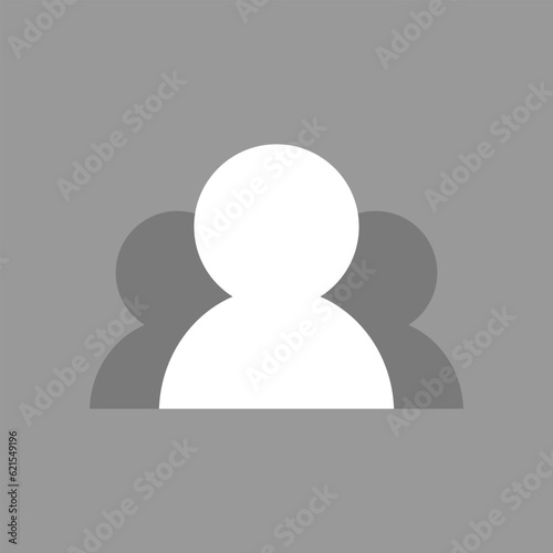 Group profile avatar icon vector. Default social media forum profile photo