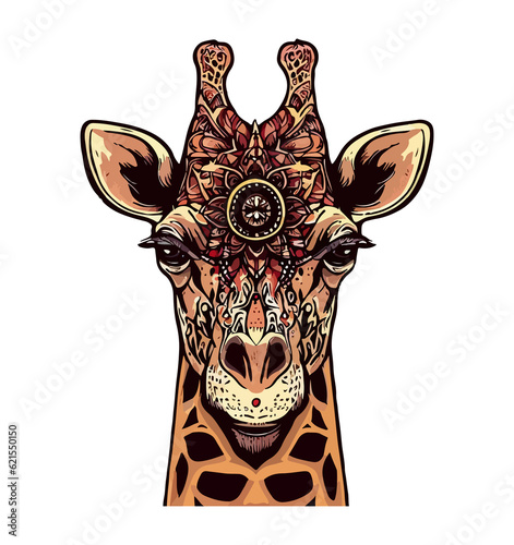 safari dreams  Giraffe face artwork