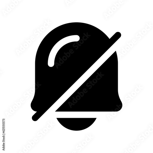 Vector notification off, bell icon. Black, white background. Perfect for app and web interfaces, infographics, presentations, marketing, etc.