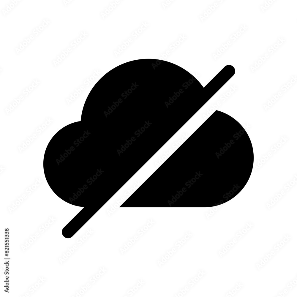 Editable vector no cloud connection icon. Part of a big icon set family. Perfect for web and app interfaces, presentations, infographics, etc Editable vector no cloud connection icon. Part of a big icon set family. Perfect for web and app interfaces, presentations, infographics, etc