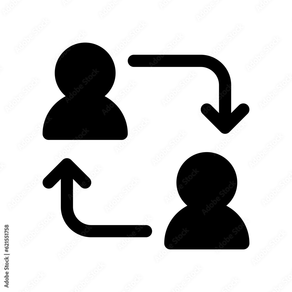 Editable employee turnover, account switch vector icon. Part of a big icon set family. Perfect for web and app interfaces, presentations, infographics, etc Editable employee turnover, account switch vector icon. Part of a big icon set family. Perfect for web and app interfaces, presentations, infographics, etc