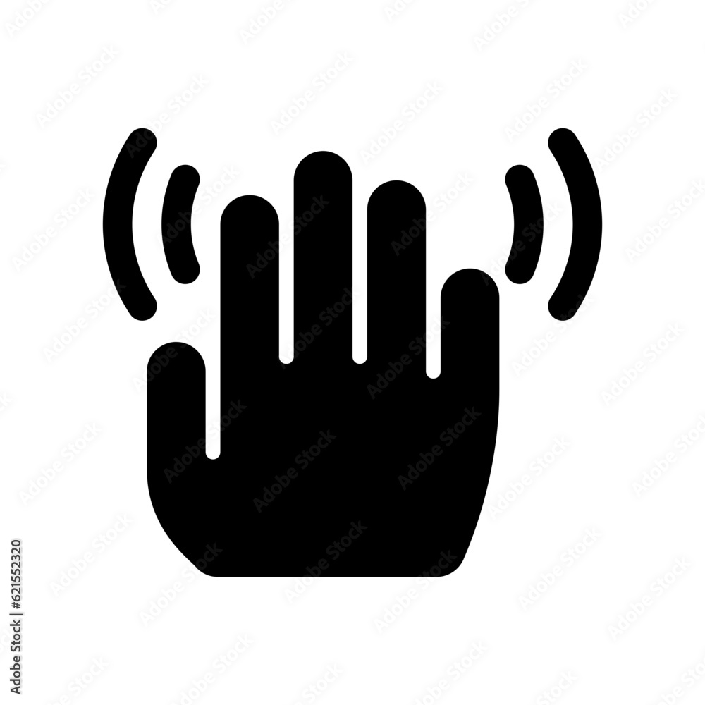 Obraz premium Editable hand wave vector icon. Part of a big icon set family. Perfect for web and app interfaces, presentations, infographics, etc