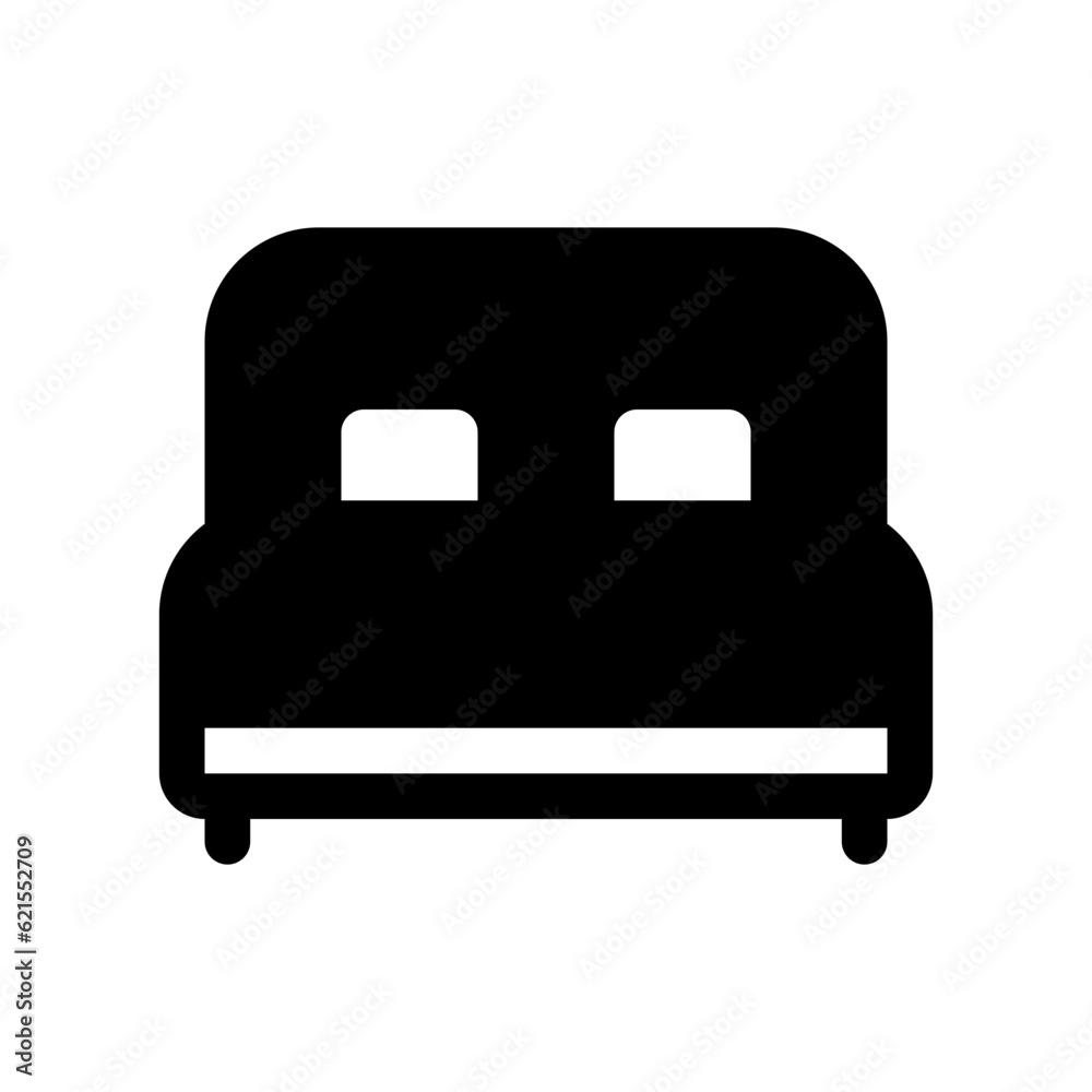 Editable double bed vector icon. Part of a big icon set family. Perfect for web and app interfaces, presentations, infographics, etc Editable double bed vector icon. Part of a big icon set family. Perfect for web and app interfaces, presentations, infographics, etc