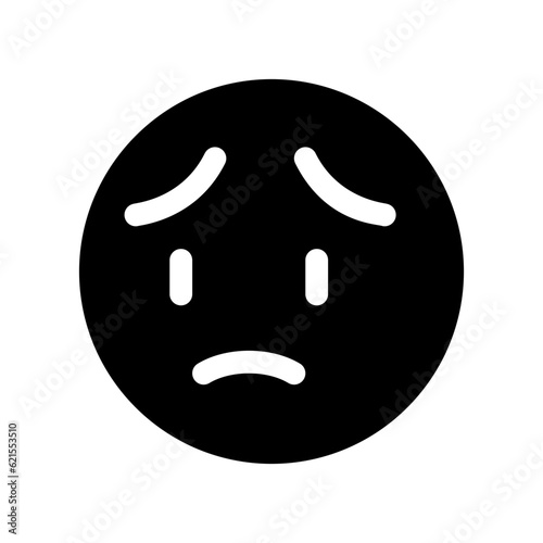 Editable worry, sad face expression emoticon vector icon. Part of a big icon set family. Part of a big icon set family. Perfect for web and app interfaces, presentations, infographics, etc