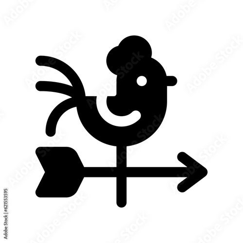 Editable weather vane vector icon. Farm, building, structure. Part of a big icon set family. Perfect for web and app interfaces, presentations, infographics, etc