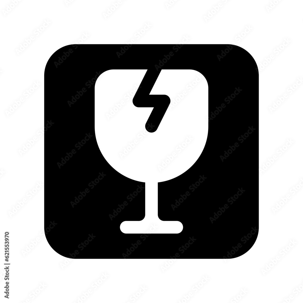 Editable fragile sign vector icon. Shipping, delivery, e-commerce, transport, logistics. Part of a big icon set family. Perfect for web and app interfaces, presentations, infographics, etc Editable fragile sign vector icon. Shipping, delivery, e-commerce, transport, logistics. Part of a big icon set family. Perfect for web and app interfaces, presentations, infographics, etc