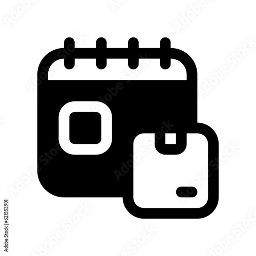 Editable package delivery schedule vector icon. Shipping, delivery, e-commerce, logistics. Part of a big icon set family. Perfect for web and app interfaces, presentations, infographics, etc