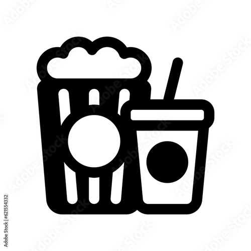 Editable popcorn, soda, snack, drink food, beverage vector icon. Movie, cinema, entertainment. Part of a big icon set family. Perfect for web and app interfaces, presentations, infographics, etc
