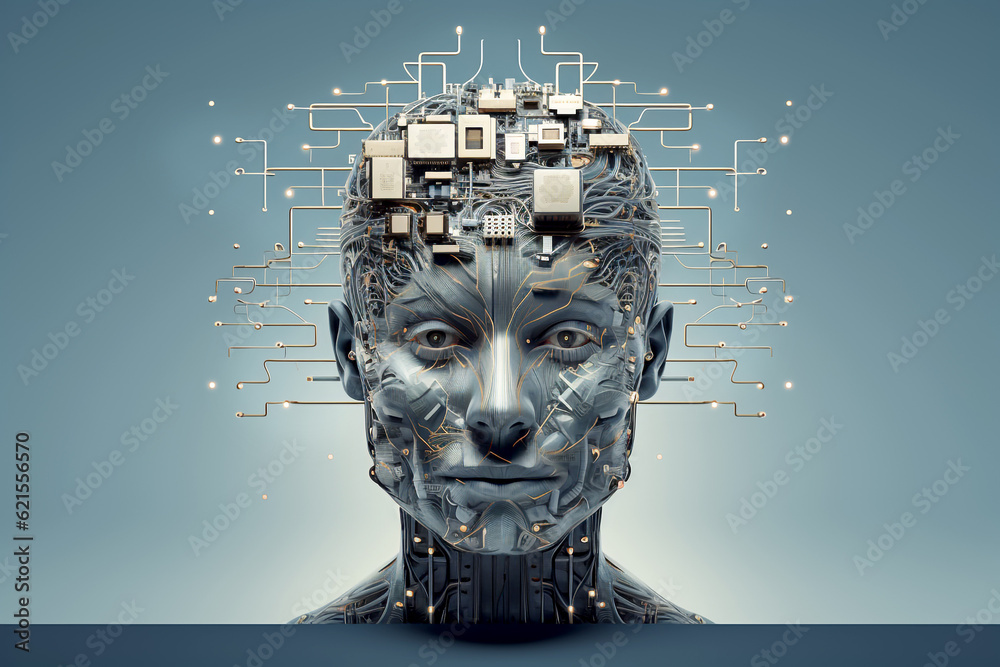 Artificial intelligence in humanoid head with neural network thinks ...
