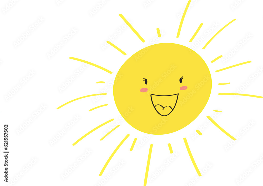 happy cute sun
