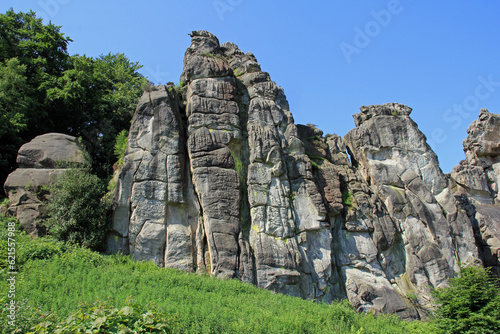 externsteine rock formation in region 