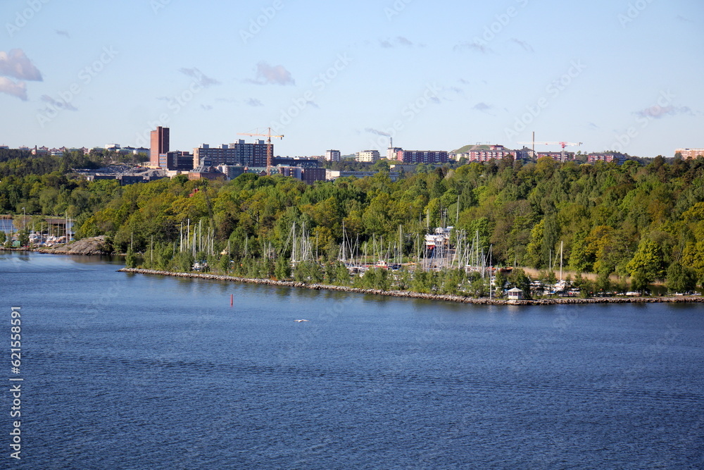 Obraz premium Stockholm Sweden 27 05 2021 . Stockholm is located on 14 islands that are part of the vast archipelago of the Baltic Sea