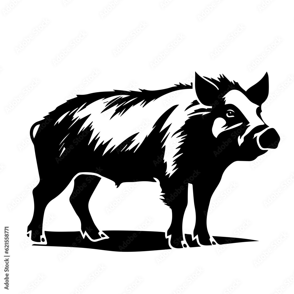 boar silhouette illustration 