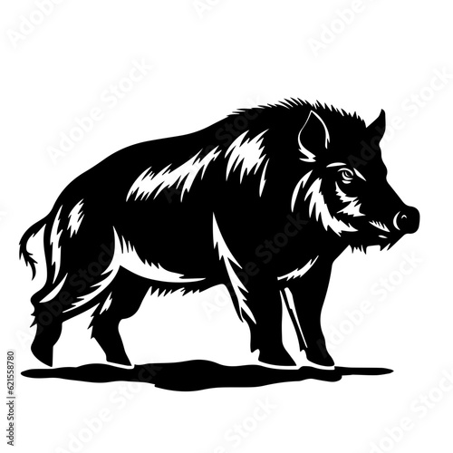 boar silhouette illustration 