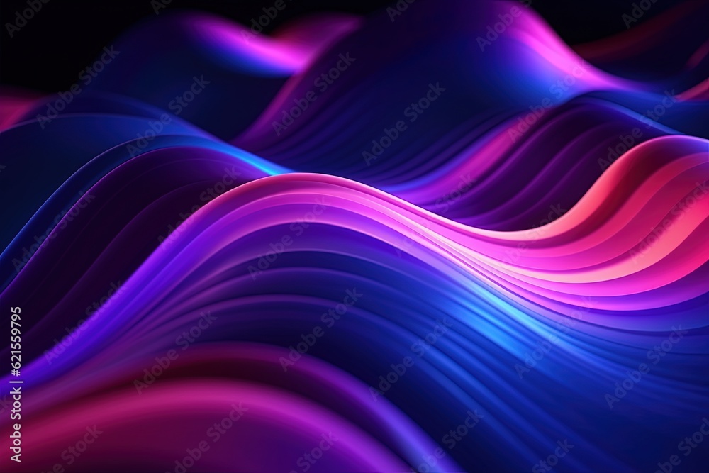abstract futuristic background with pink blue glowing neon moving high speed wave lines and bokeh lights. Data transfer concept Fantastic wallpaper