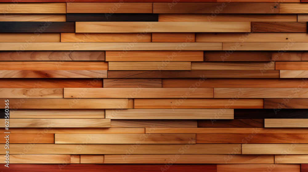 Futuristic Teak Planks Wall with Tonal Texture, AI generated Futuristic Teak Planks Wall with Tonal Texture, AI generated