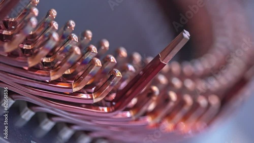 Advanced industrial manufacturing, Concept. Motor winding.