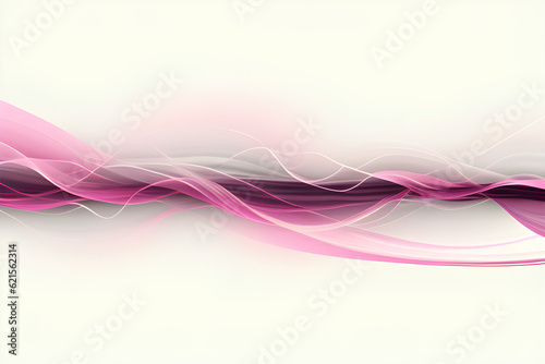 digital Art of thin horizontal pink smoke Line, bright Background. generative ai