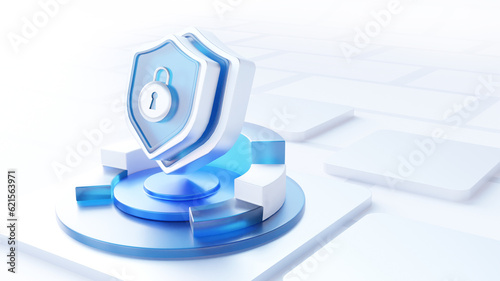 privacy protection 3d illustration
