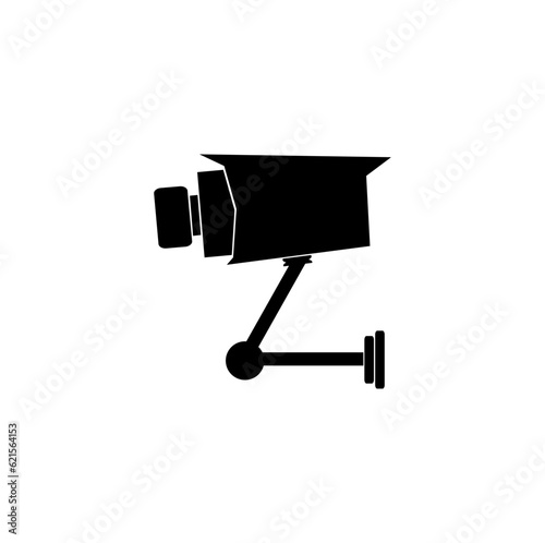 cctv icon vector, camera silhouette flat.