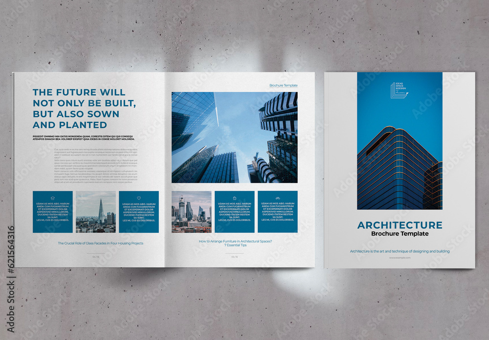 Architecture Brochure Layout Stock Template | Adobe Stock