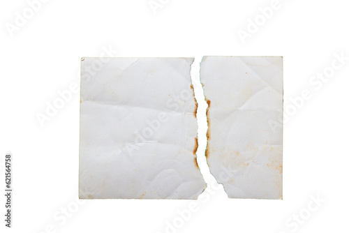 papel rasgado, reves de foto antigua