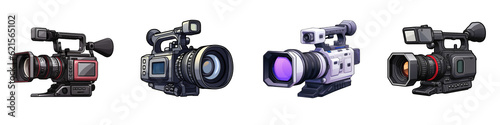 Video Camera clipart collection, vector, icons isolated on transparent background photo